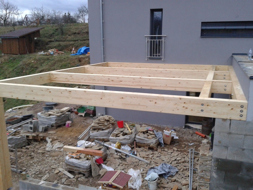 Moderní pergola otevřená – pohled 1