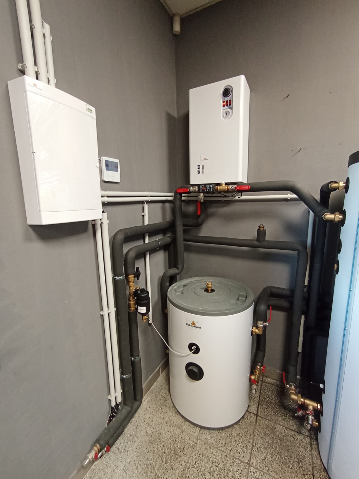 technická místnost, tepelné čerpadlo LG - Elektro Topení s.r.o.